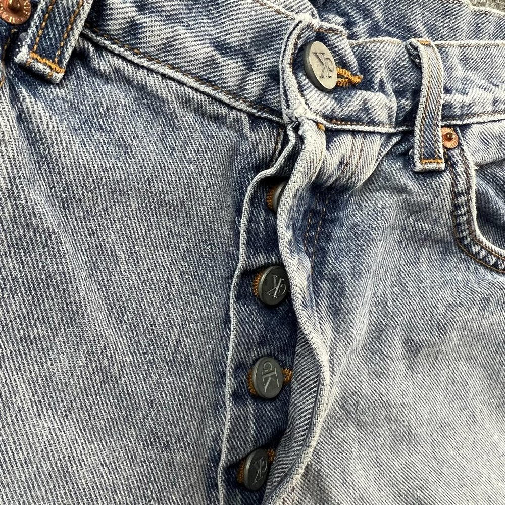Vintage Calvin Klein Jeans Denim Shorts Adult 13 USA Pockets Blue Womens 32x6 - Picture 8 of 12